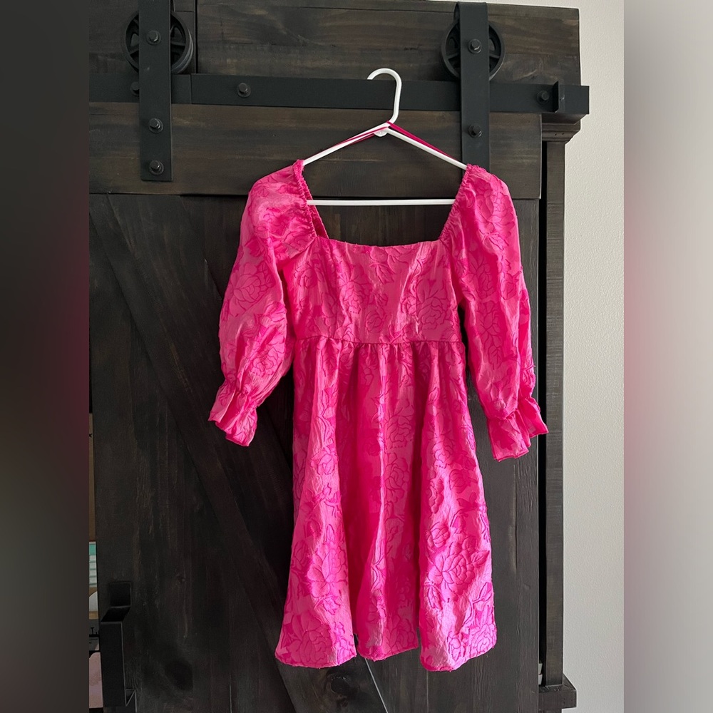Floral pink dress